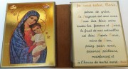 Diptyque or Vierge de la Lumière : cadeau de baptême et communion